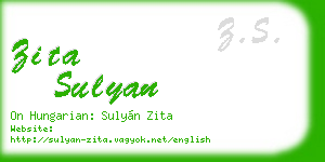 zita sulyan business card